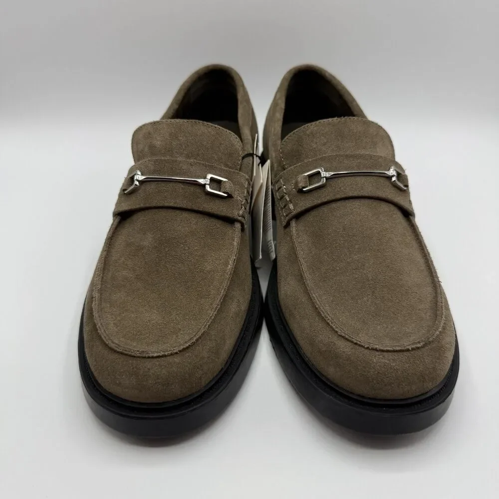 Zara Suede Leather Buckle Loafers Men's Slip On Casual Dress Shoes Size 9